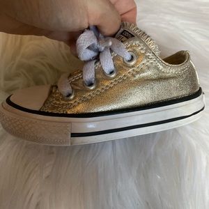 Gold Toddler Converse Size 5